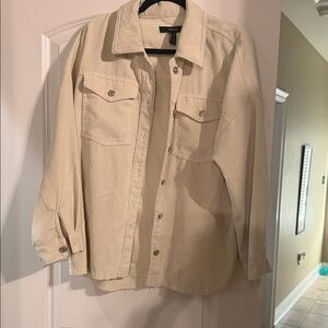 Forever 21 Cream Corduroy Jacket